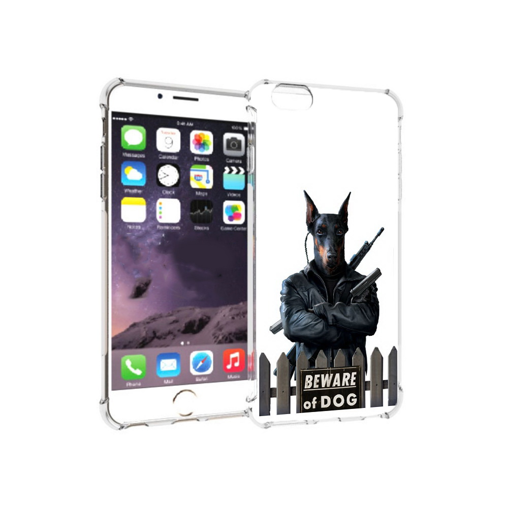 

Чехол MyPads Tocco для Apple iPhone 6 Plus доберман, Прозрачный, Tocco