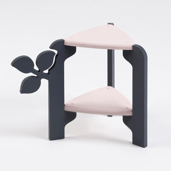 

Стойка-полка для цветов двухъярусная "Флора" 21х27х25 см, цвет Серо-розовый, Серый;белый