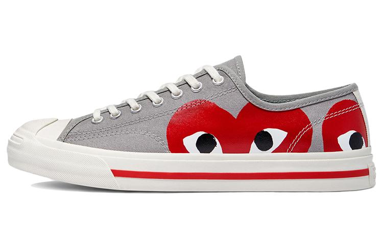 

Кеды унисекс Converse Comme des Garcons PLAY Jack Purcell серые 38 EU, Серый, Comme des Garcons PLAY x Converse Jack Purcell