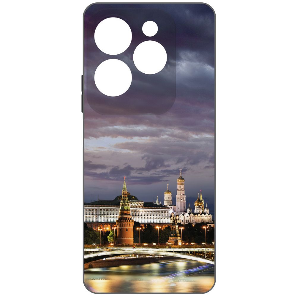 

Чехол-накладка Krutoff Soft Case Россия, Московский Кремль для INFINIX Hot 40 черный