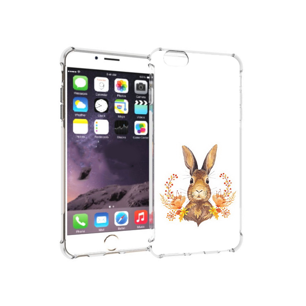 

Чехол MyPads Tocco для Apple iPhone 6 Plus зайка в цветах, Прозрачный, Tocco