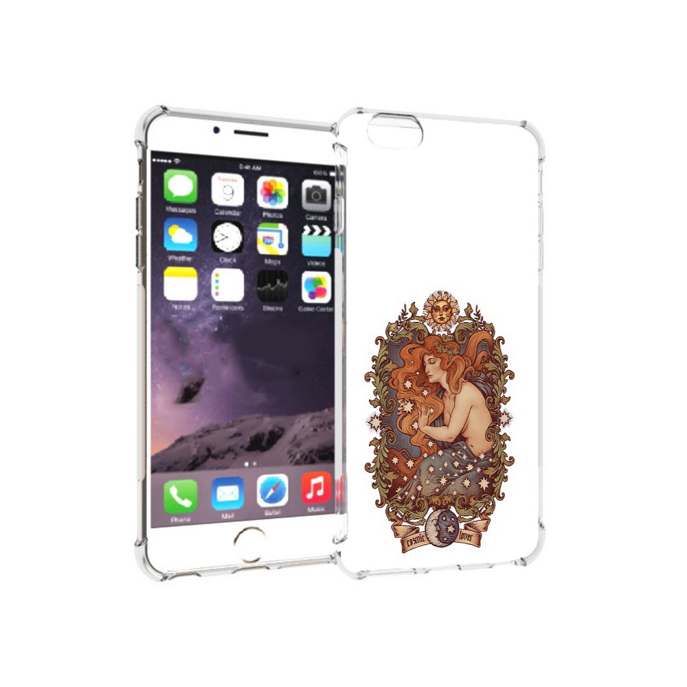 

Чехол MyPads Tocco для Apple iPhone 6 Plus звездная девушка абстракция, Прозрачный, Tocco