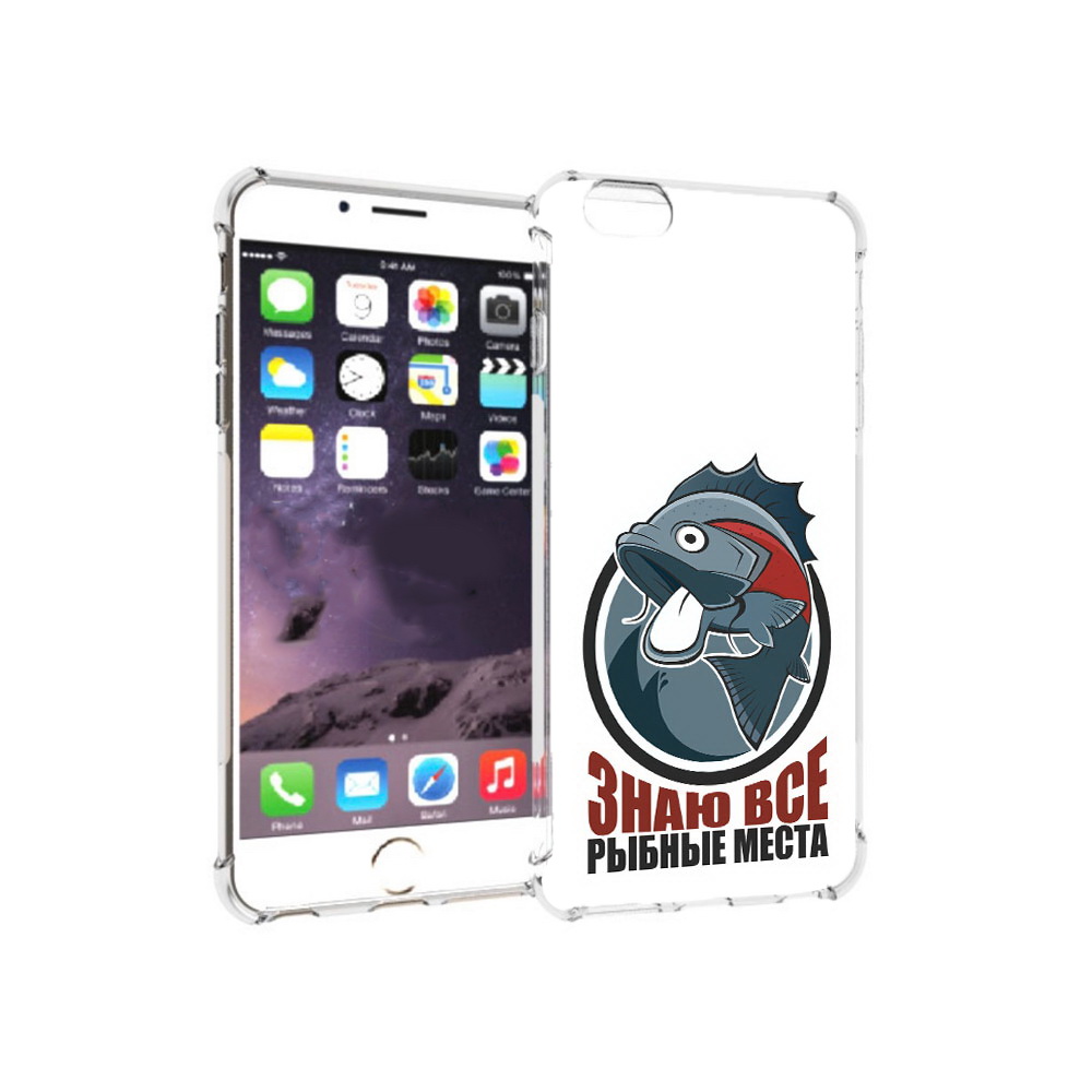 

Чехол MyPads Tocco для Apple iPhone 6 Plus знаю все рыбные места, Прозрачный, Tocco