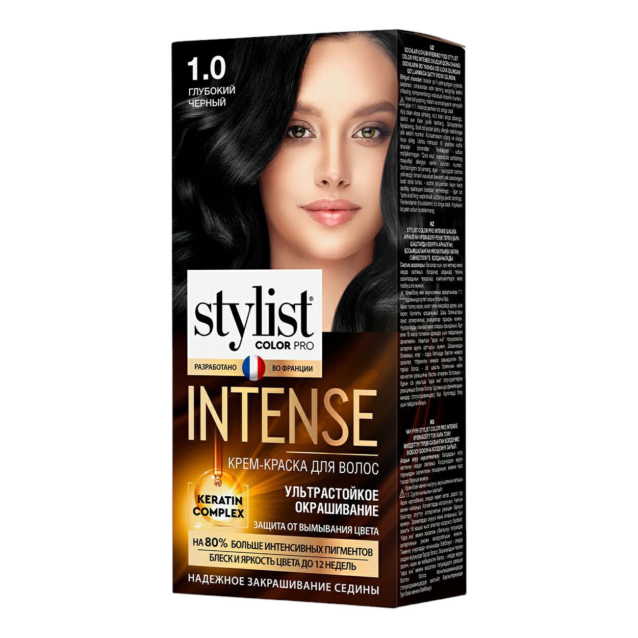 

Крем-краска для волос Stylist Color Pro Intense 1.0 Глубокий черный 118 мл