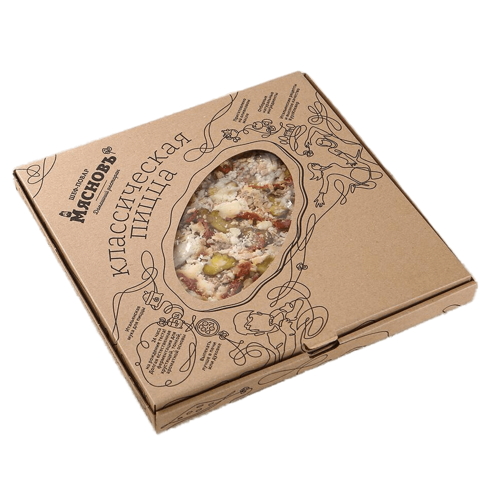 

Пицца МясновЪ ШЕФ-ПОВАР мясная-говядина-бекон 29 см 550 г