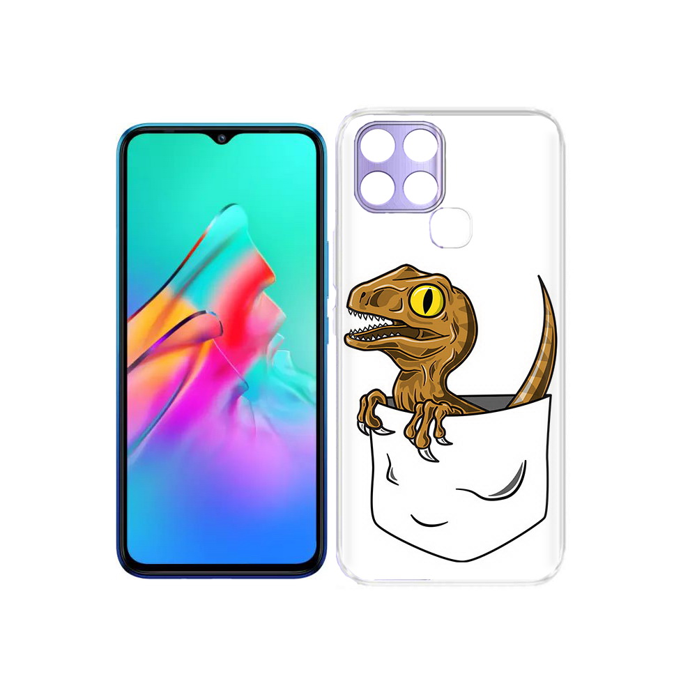 

Чехол MyPads Tocco для Infinix Smart 6 динозавр в кармане, Прозрачный, Tocco
