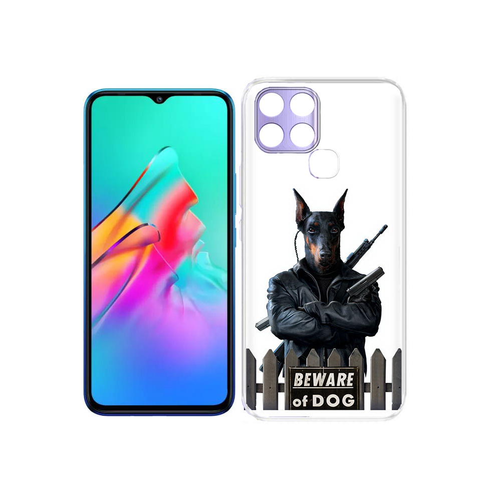 

Чехол MyPads Tocco для Infinix Smart 6 доберман, Прозрачный, Tocco