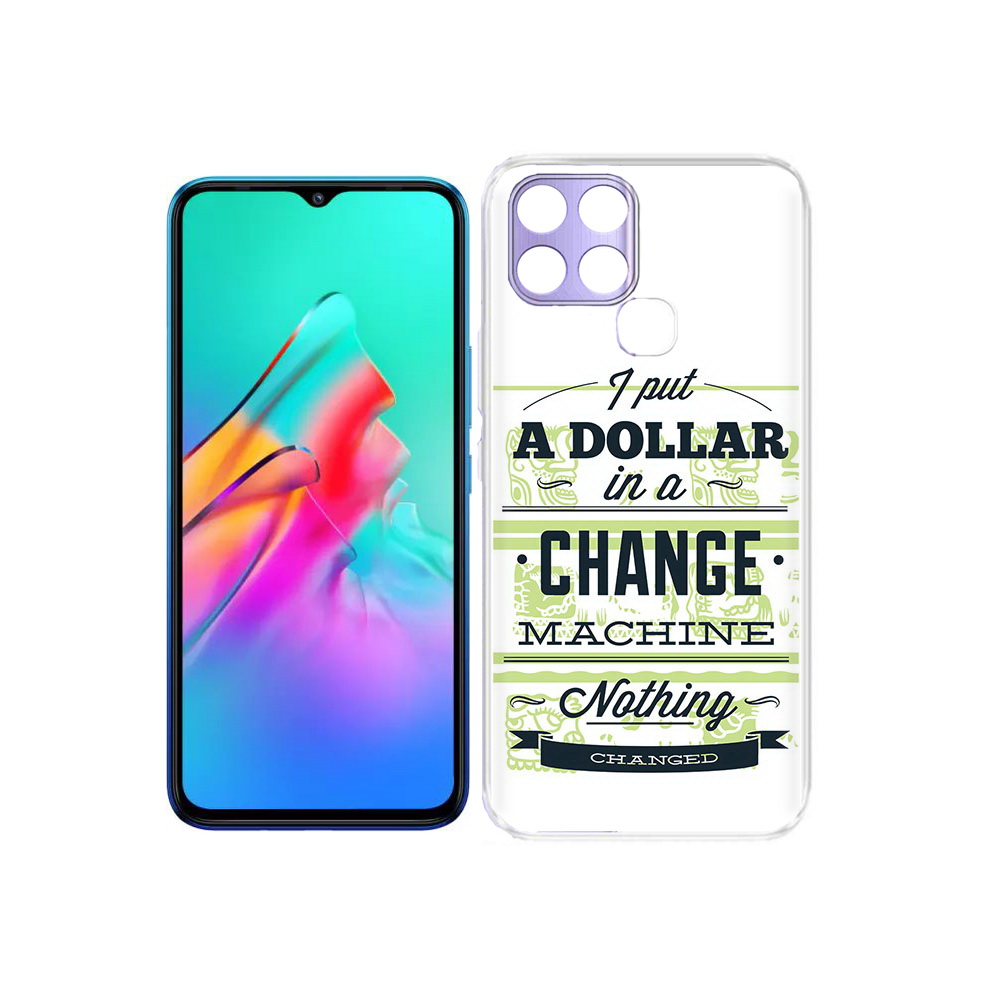 

Чехол MyPads Tocco для Infinix Smart 6 доллар надпись, Прозрачный, Tocco