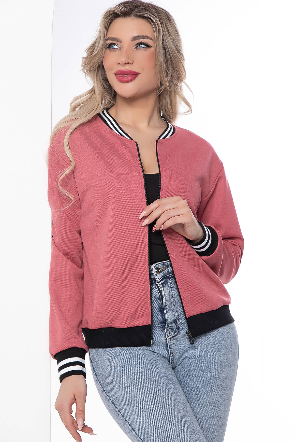 

Бомбер женский LT Collection Игра со стилем розовый 44 RU, Игра со стилем