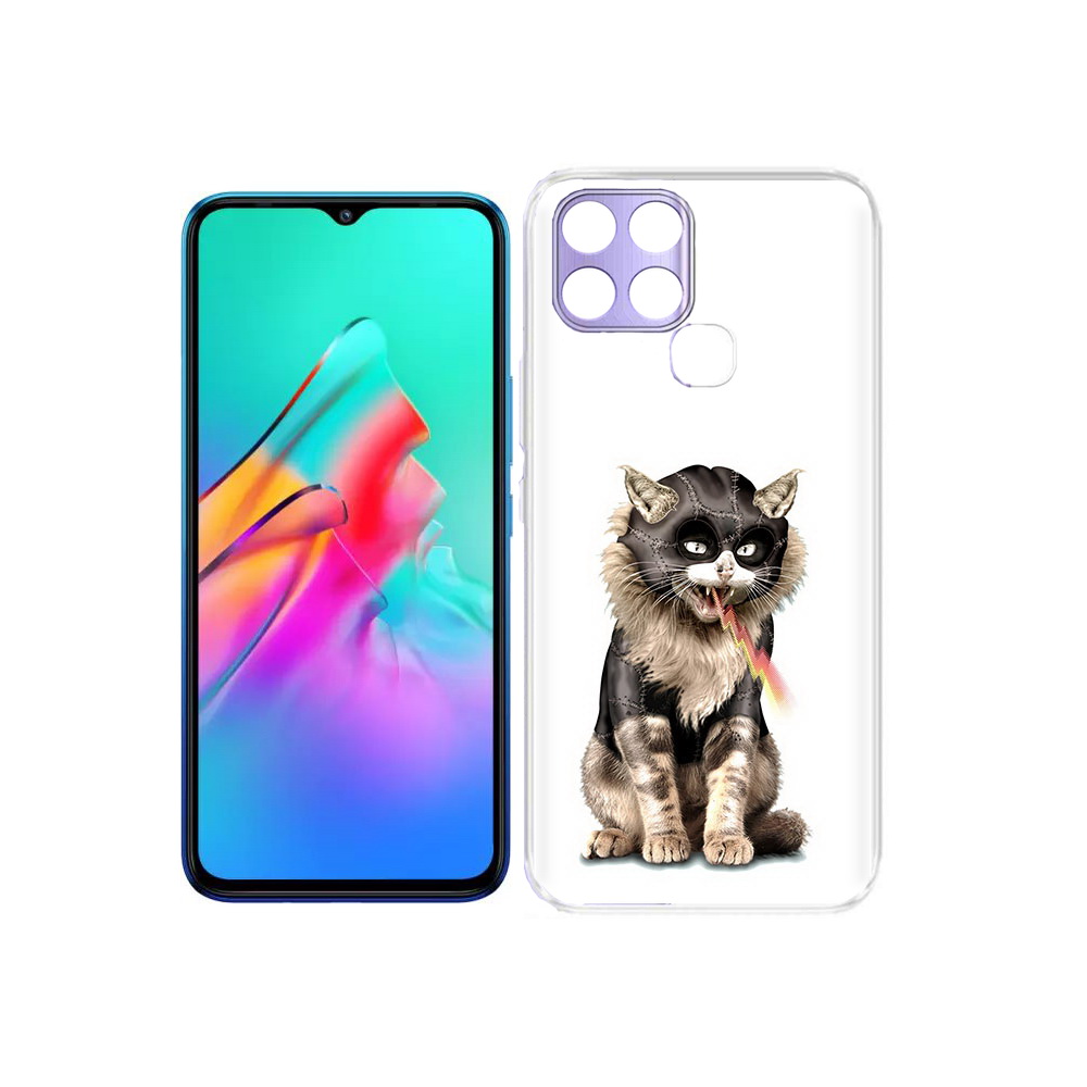 

Чехол MyPads Tocco для Infinix Smart 6 дьяволский кот, Прозрачный, Tocco