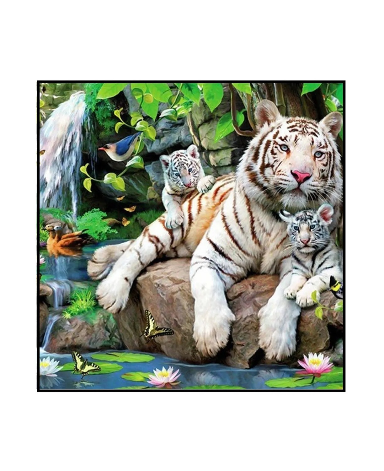 

Алмазная мозаика картина стразами Тигр с тигрятами, 30х30 см 41017 00114144, Тигр с тигрятами