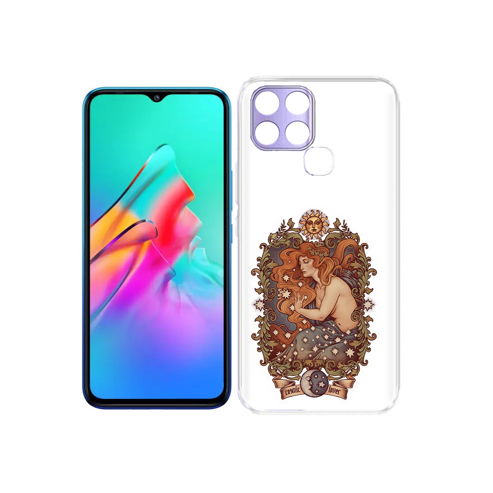 

Чехол MyPads Tocco для Infinix Smart 6 звездная девушка абстракция, Прозрачный, Tocco