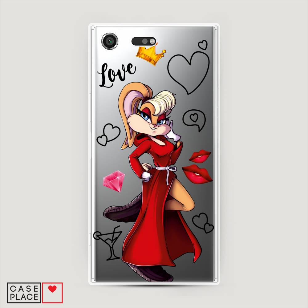 

Чехол на Sony Xperia XZ Premium "Rich Lola Bunny", Красный;бежевый;оранжевый, 52450-6