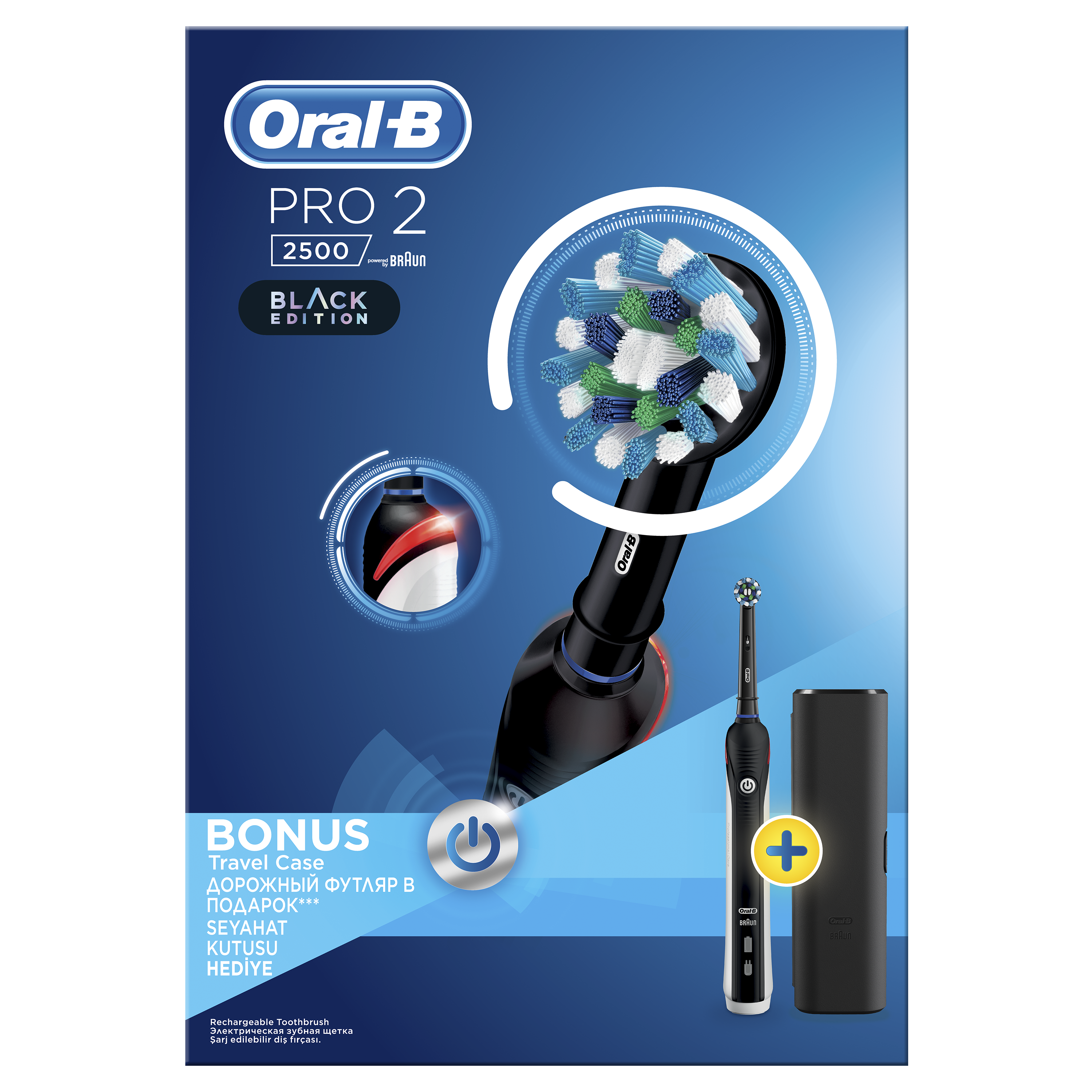 фото Зубная щетка электрическая braun oral-b pro 2500 (d501.513.2x) black