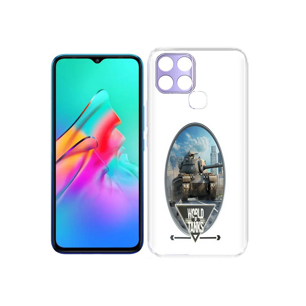 

Чехол MyPads Tocco для Infinix Smart 6 игра с танками, Прозрачный, Tocco