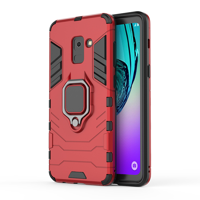 

Противоударный чехол Panther Case для Samsung Galaxy A8 (2018) с кольцом, красный, Panther Case