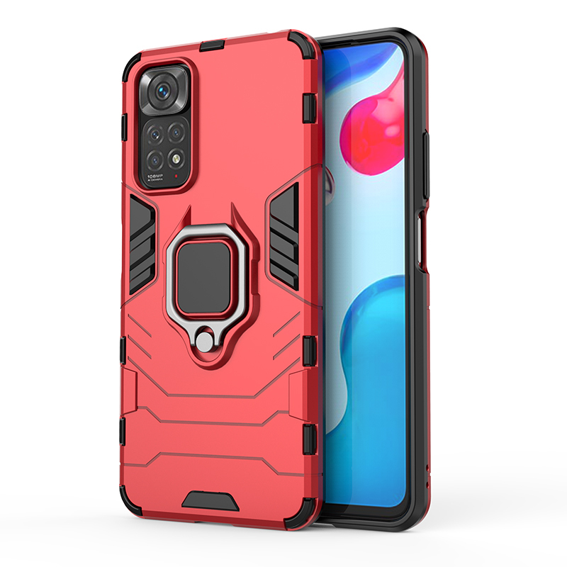 

Противоударный чехол Panther Case для Xiaomi Redmi Note 11 / 11S с кольцом, красный, Panther Case