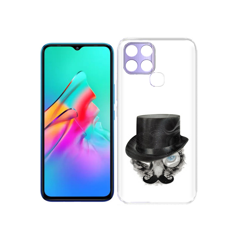 

Чехол MyPads Tocco для Infinix Smart 6 интелегентный кот, Прозрачный, Tocco