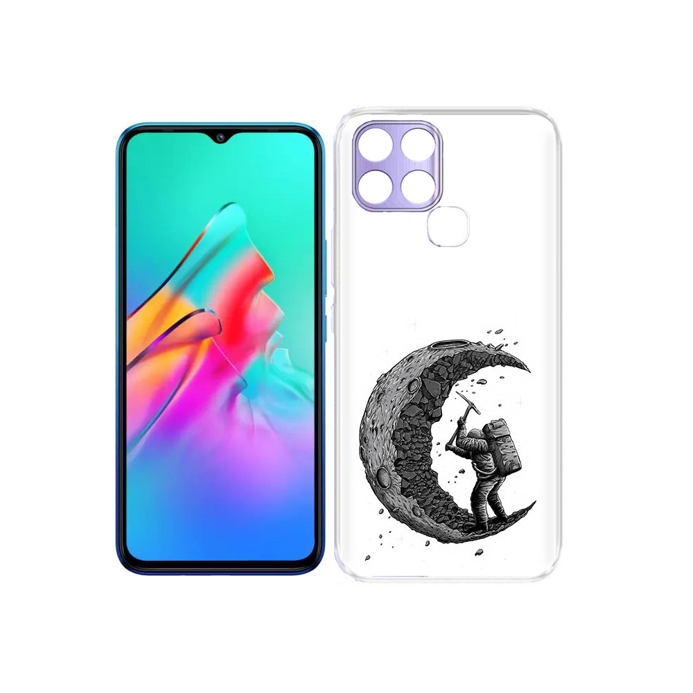 

Чехол MyPads Tocco для Infinix Smart 6 камненная луна, Прозрачный, Tocco