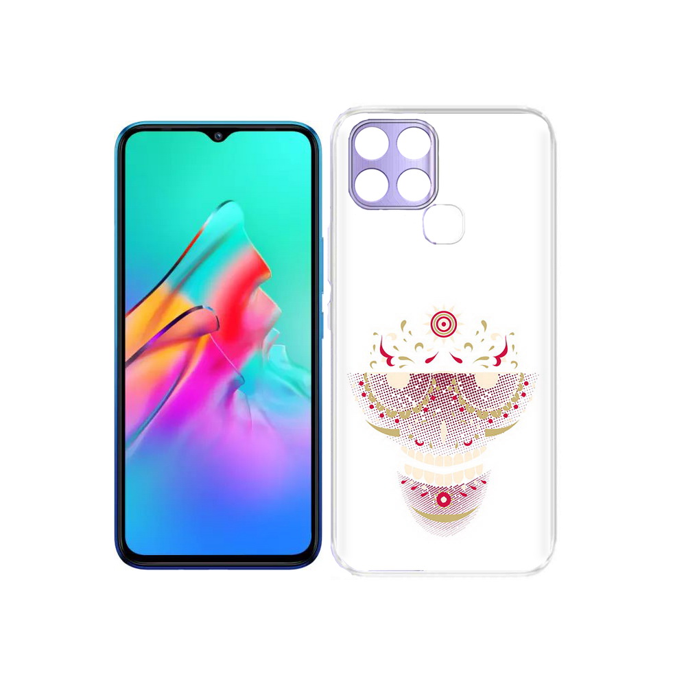 Чехол MyPads Tocco для Infinix Smart 6 карнавальный скелет абстракция