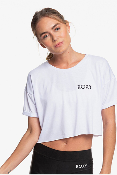 фото Футболка женская roxy oh my mind upf 50 белая m