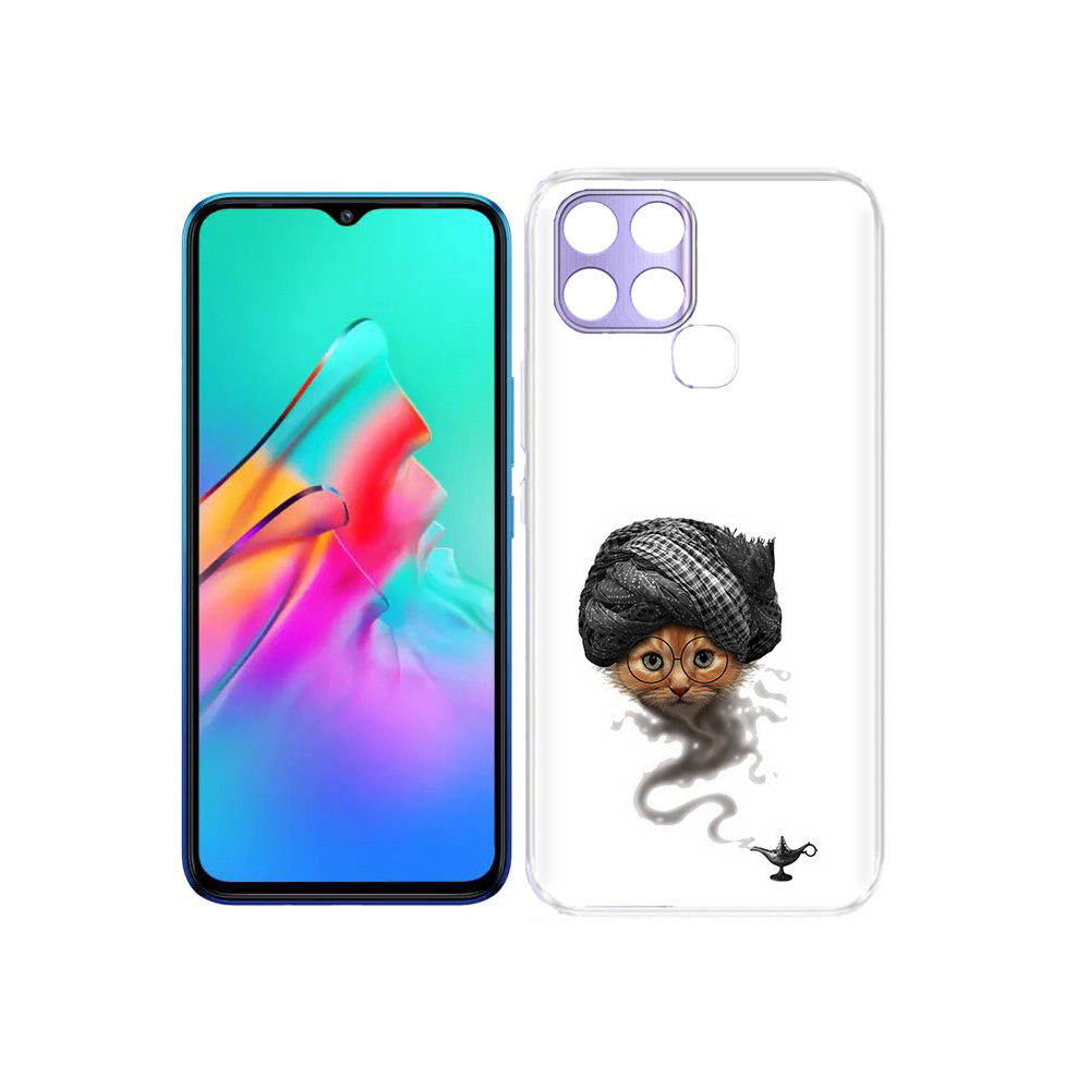 

Чехол MyPads Tocco для Infinix Smart 6 кот джин, Прозрачный, Tocco