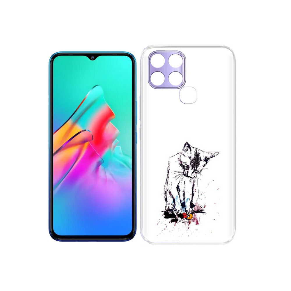 

Чехол MyPads Tocco для Infinix Smart 6 кот и микки, Прозрачный, Tocco