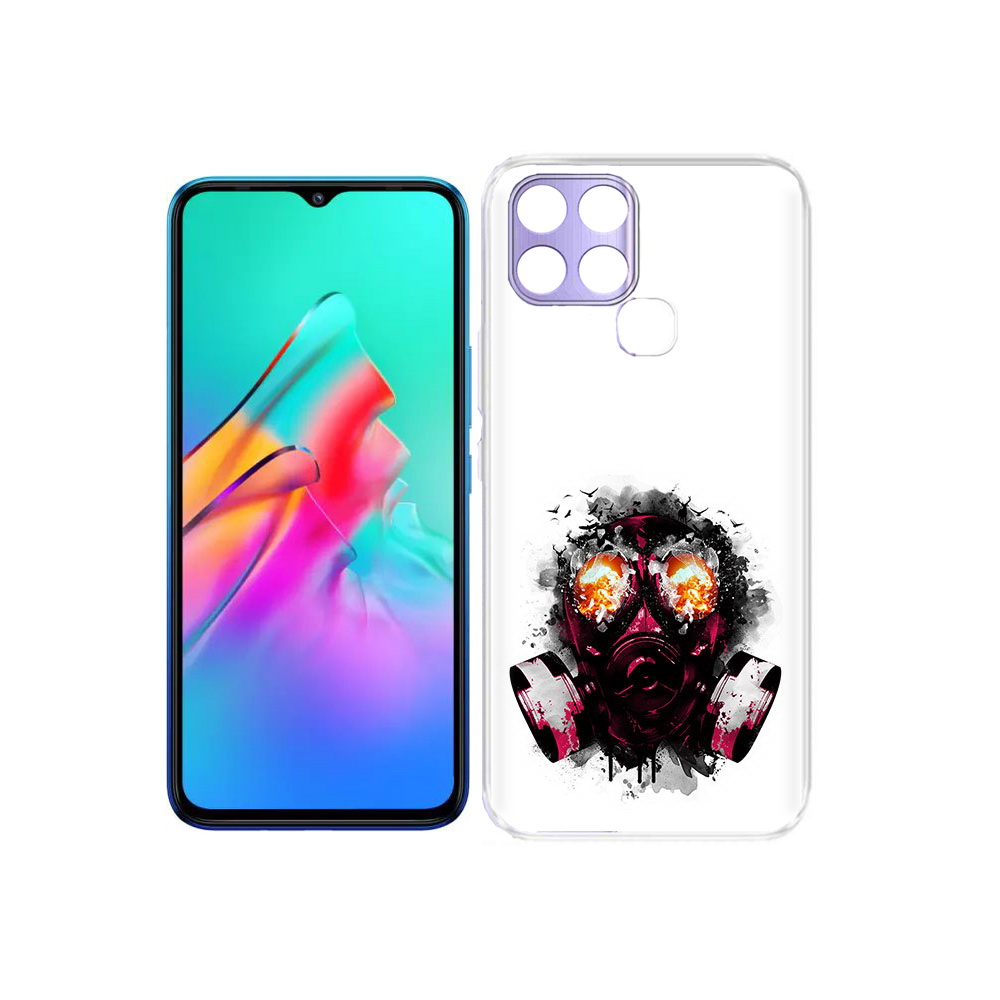 

Чехол MyPads Tocco для Infinix Smart 6 красный противогаз, Прозрачный, Tocco