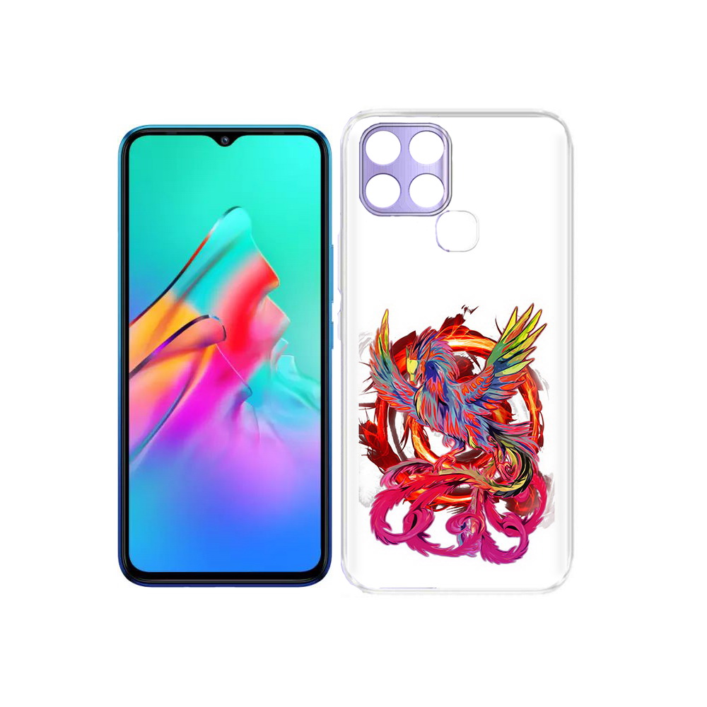 

Чехол MyPads Tocco для Infinix Smart 6 красочный феникс, Прозрачный, Tocco
