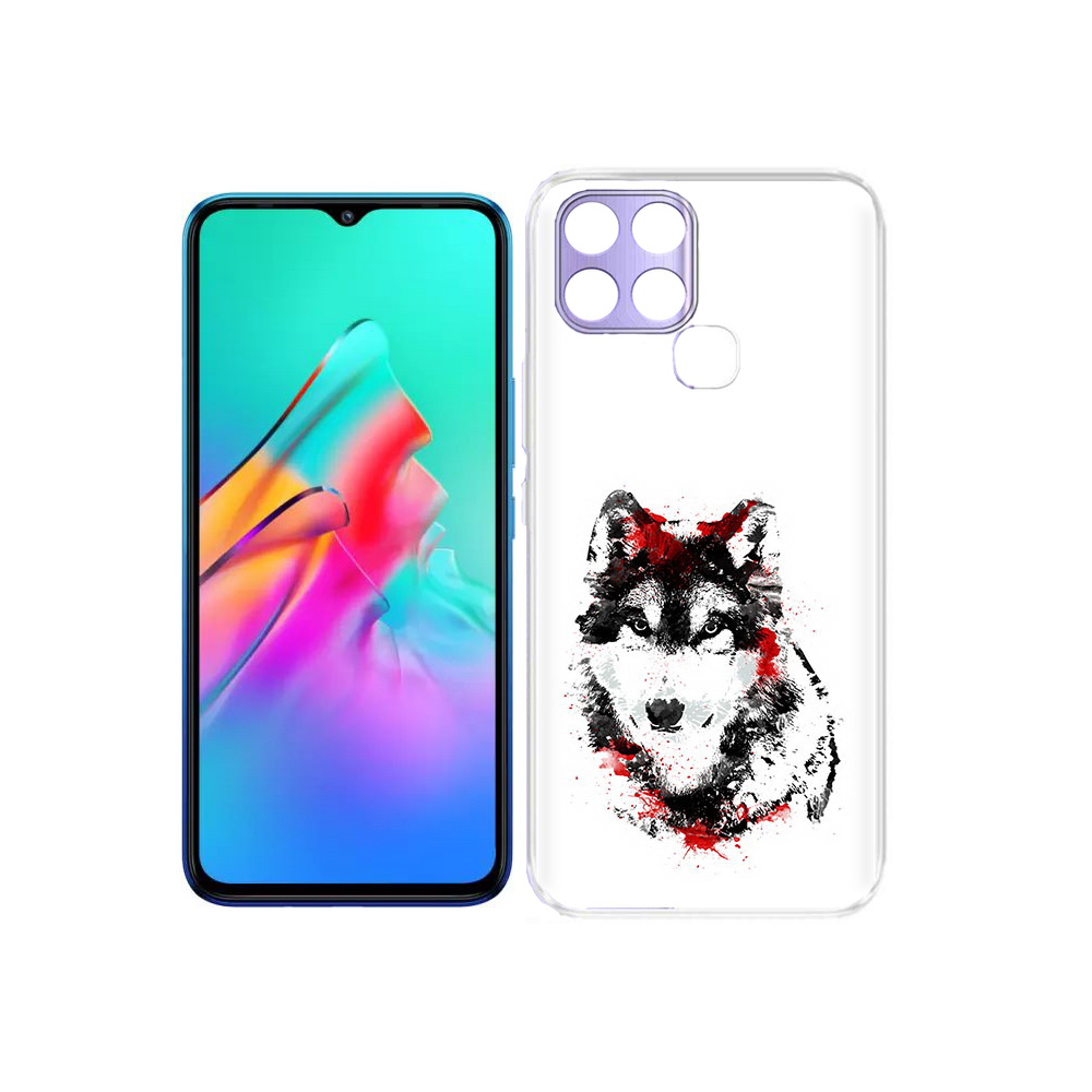 

Чехол MyPads Tocco для Infinix Smart 6 кровавый волк, Прозрачный, Tocco