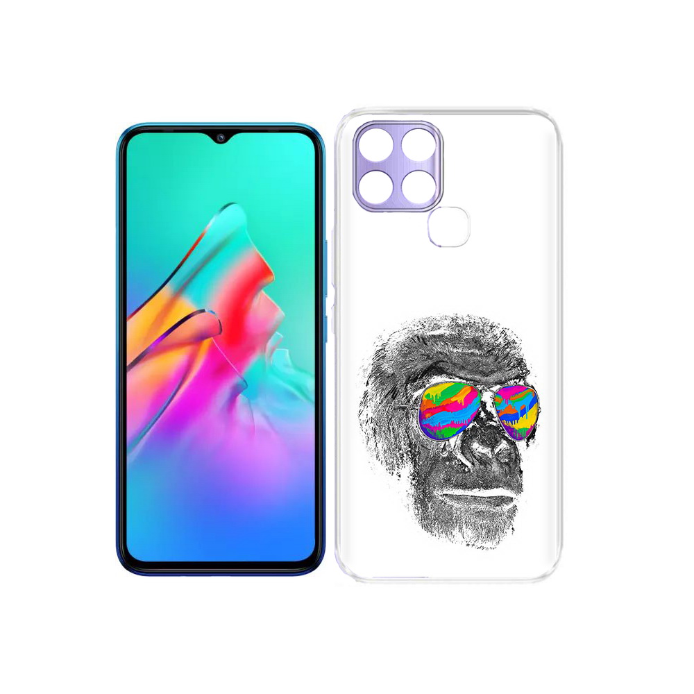 

Чехол MyPads Tocco для Infinix Smart 6 крутая обезьяна в очках, Прозрачный, Tocco