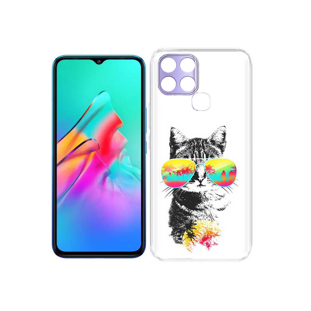

Чехол MyPads Tocco для Infinix Smart 6 крутой кот, Прозрачный, Tocco