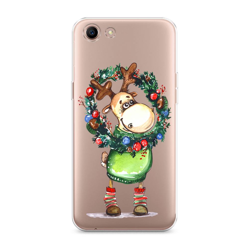 

Чехол для Oppo A83 "Олень с новогодним венком", 250150-4