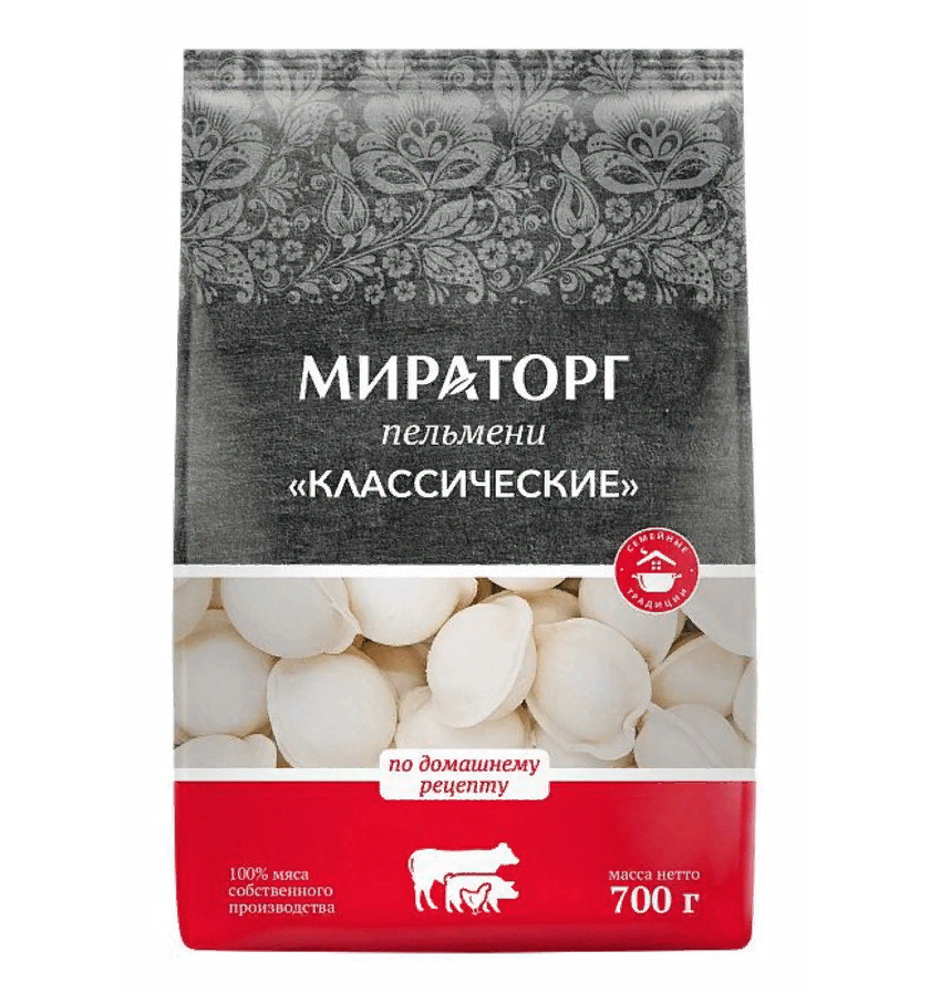 Пельмени Мираторг Классические свинина-говядина-птица 700 г