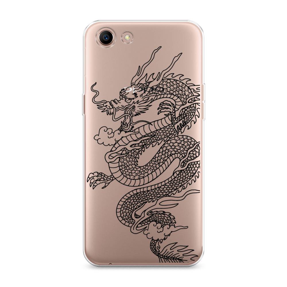 

Чехол для Oppo A83 "Большой китайский дракон", Черный;серый, 250150-1
