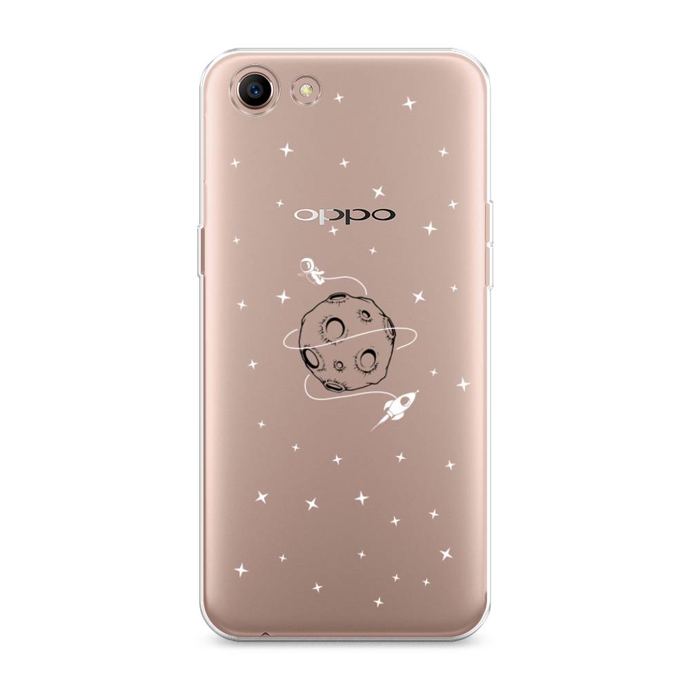 

Чехол для Oppo A83 "Полет вокруг луны", Белый;серый;черный, 250150-2