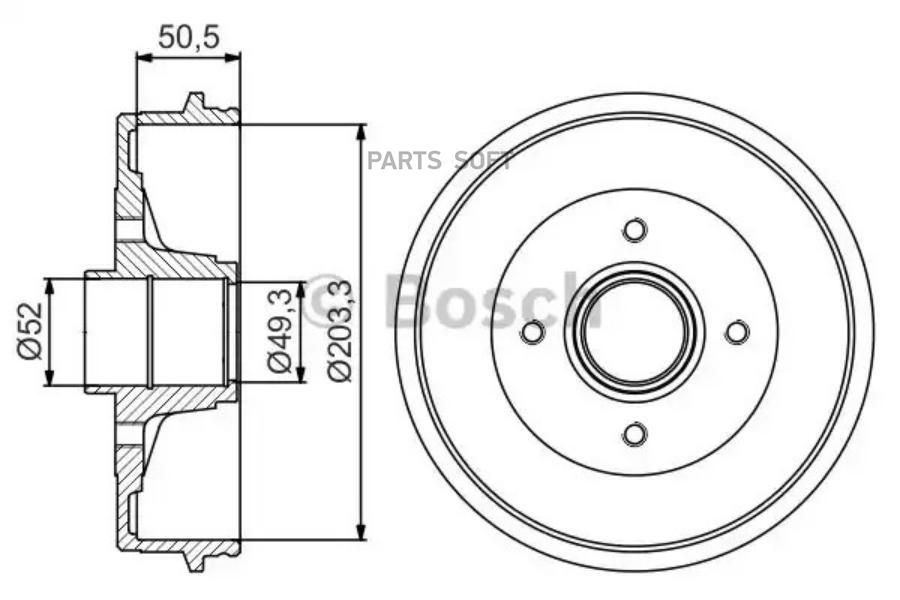 Тормозной барабан Bosch 986477210