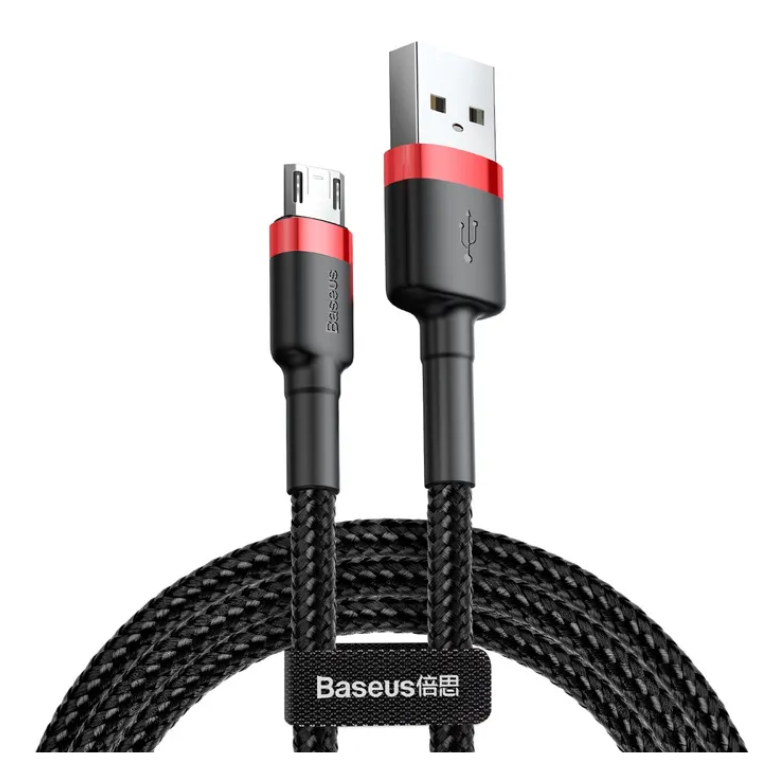 

Кабель Baseus Cafule USB - microUSB, 2 м, черный (CAMKLF-C91)