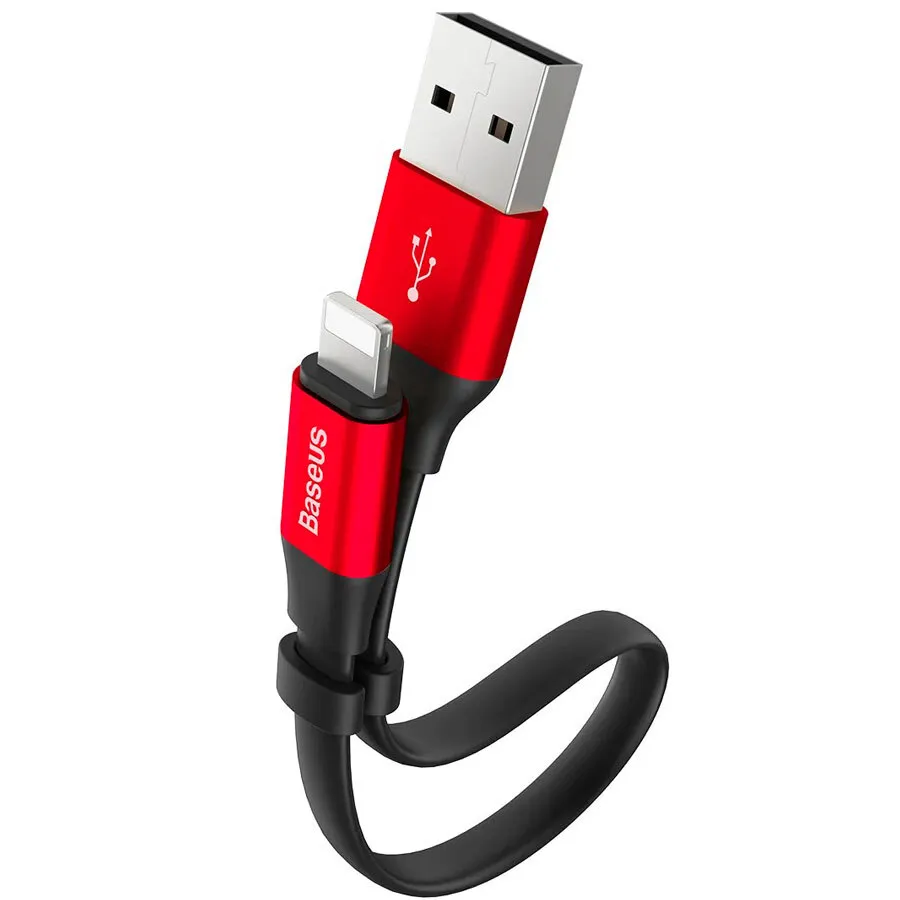 

Кабель Baseus Nimble Portable USB - Lightning 0.23 м, красный CALMBJ-B91
