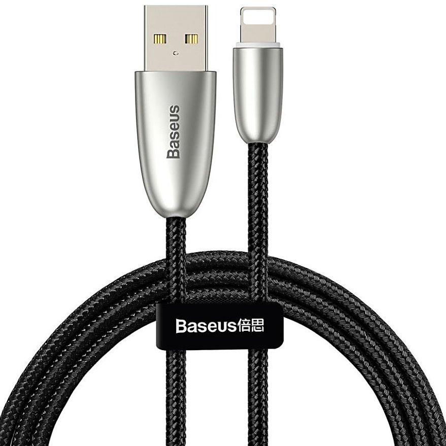 

Кабель Baseus Torch Series USB - Lightning 2.4А, 1 м, черный (CALHJ-C01)