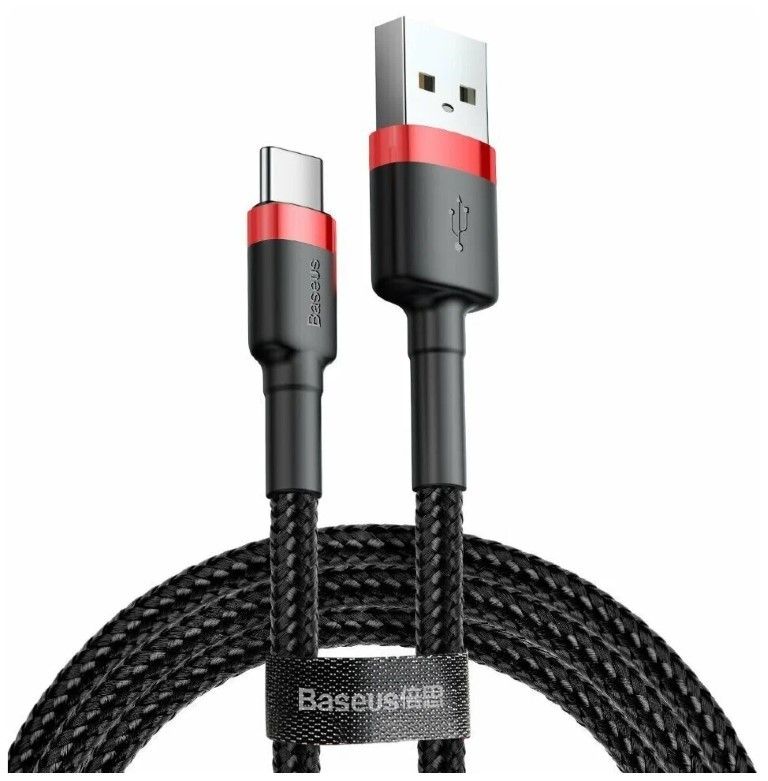 

Кабель Baseus USB - Type-C 3А, 2 м, черный; красный (CATKLF-C91)