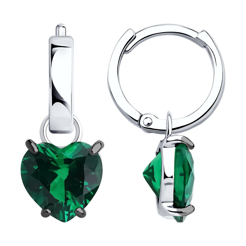

Серьги конго из серебра SOKOLOV 94026824, фианит, 94026824