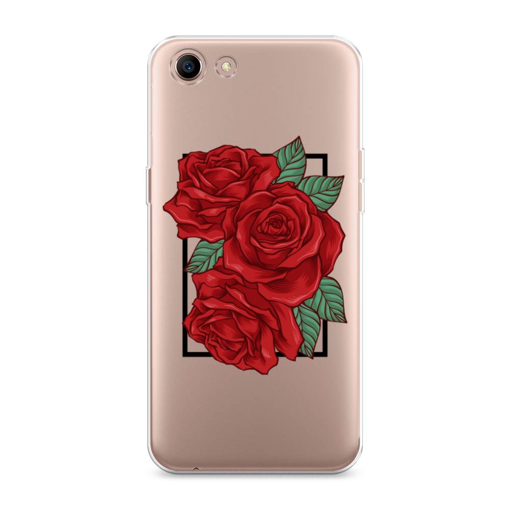

Чехол для Oppo A83 "Три алые розы", Красный, 250150-2