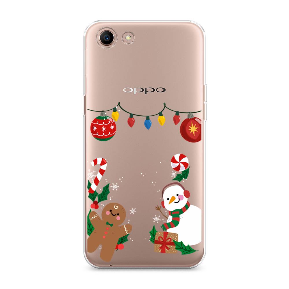 

Чехол для Oppo A83 "Новогоднее настроение", Коричневый;красный;зеленый, 250150-5