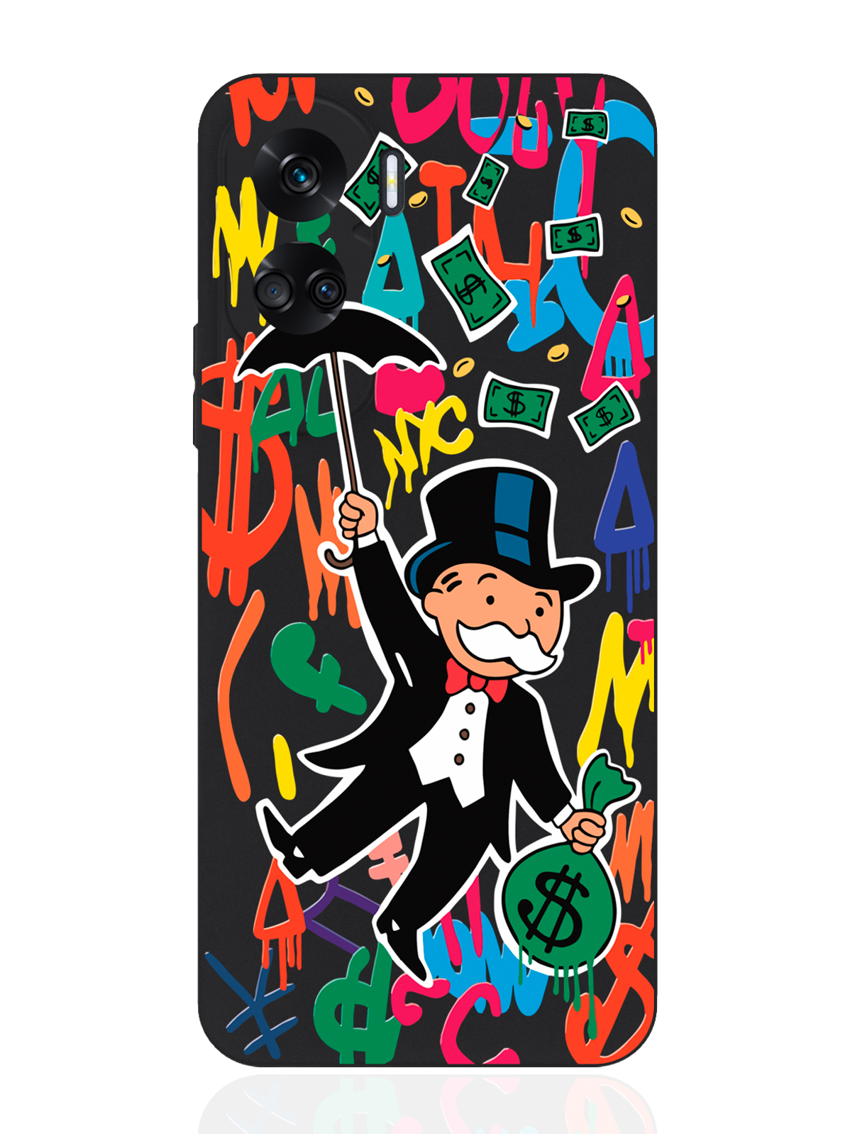 

Чехол для смартфона Honor 90 Lite черный силиконовый Rich uncle PennyBags, Оранжевый;черный, Honor