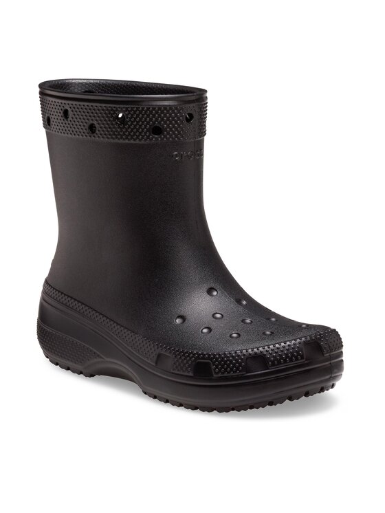 Резиновые полусапоги женские Crocs Classic Rain Boot 208363 черные 38-39 EU