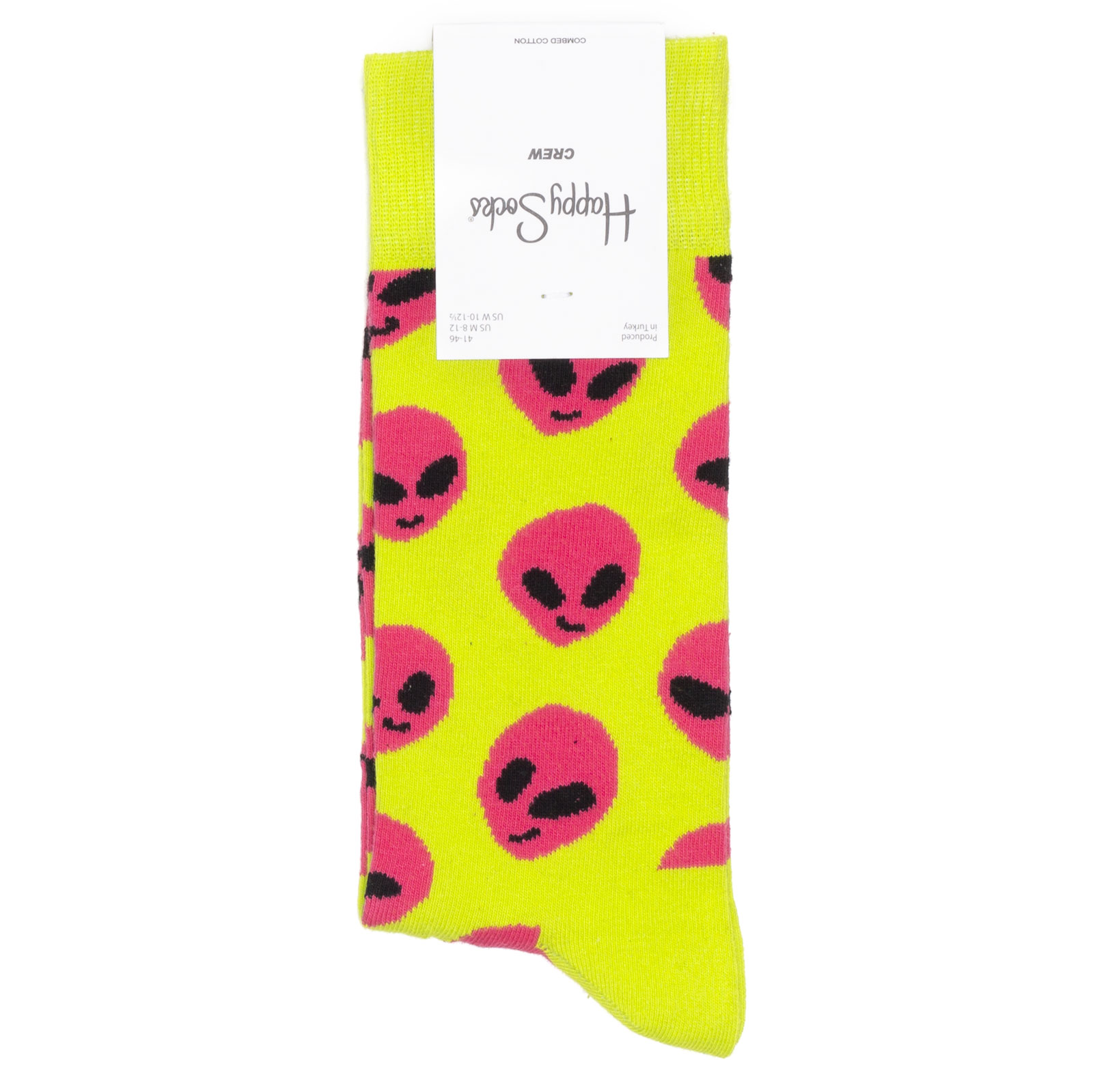 

Носки унисекс Happy Socks Happy-Socks-Aliens желтый/красный 36-40, Happy-Socks-Aliens