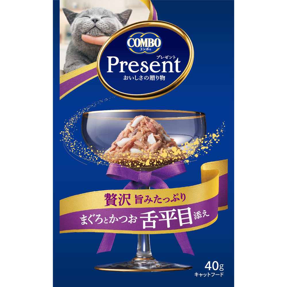 Влажный корм для кошек Present. Japan Premium Pet японский тунец-бонито с палтусом, 40 г