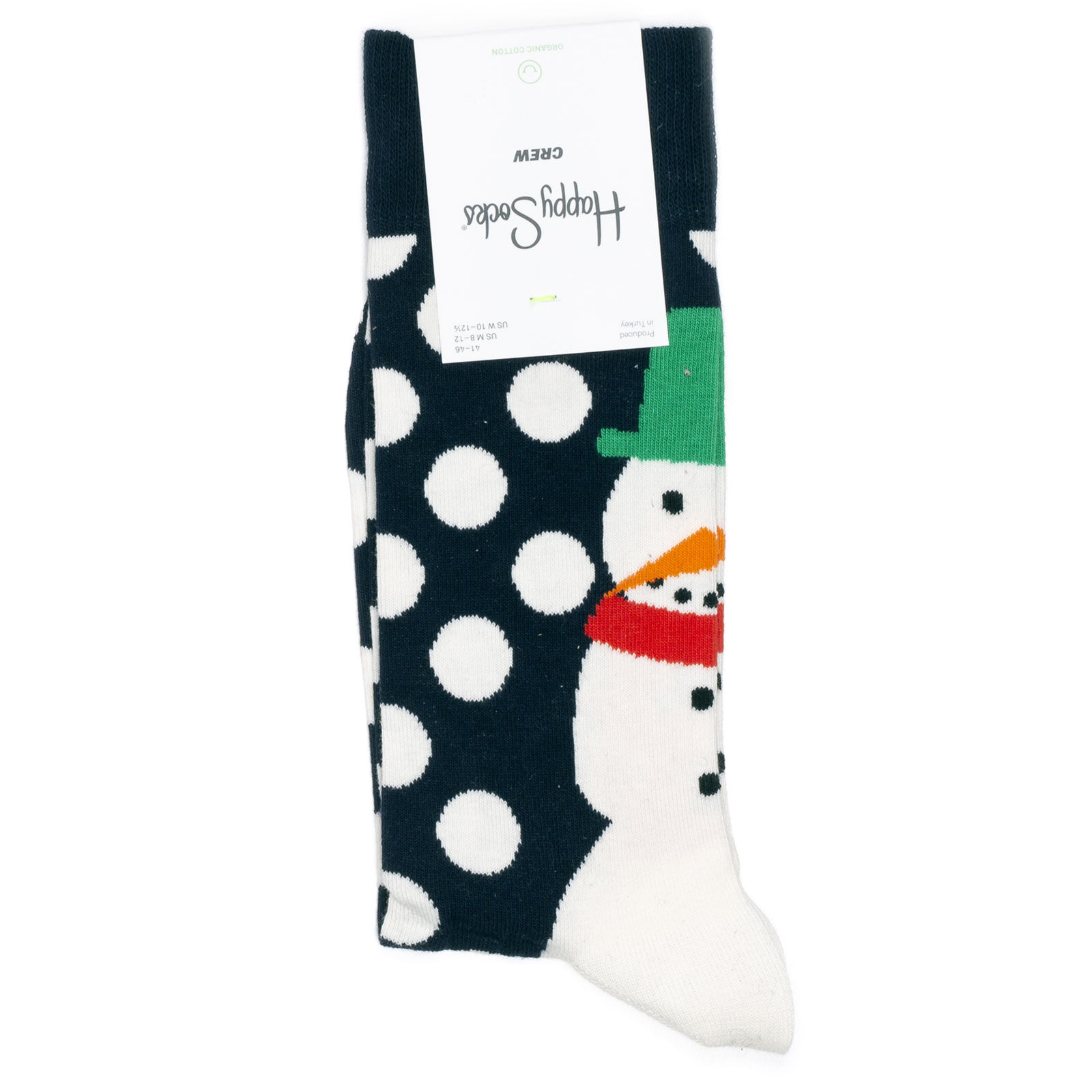 

Носки унисекс Happy Socks Happy-Socks-Big-Dot-Snowman-Black разноцветные 41-46, Happy-Socks-Big-Dot-Snowman-Black