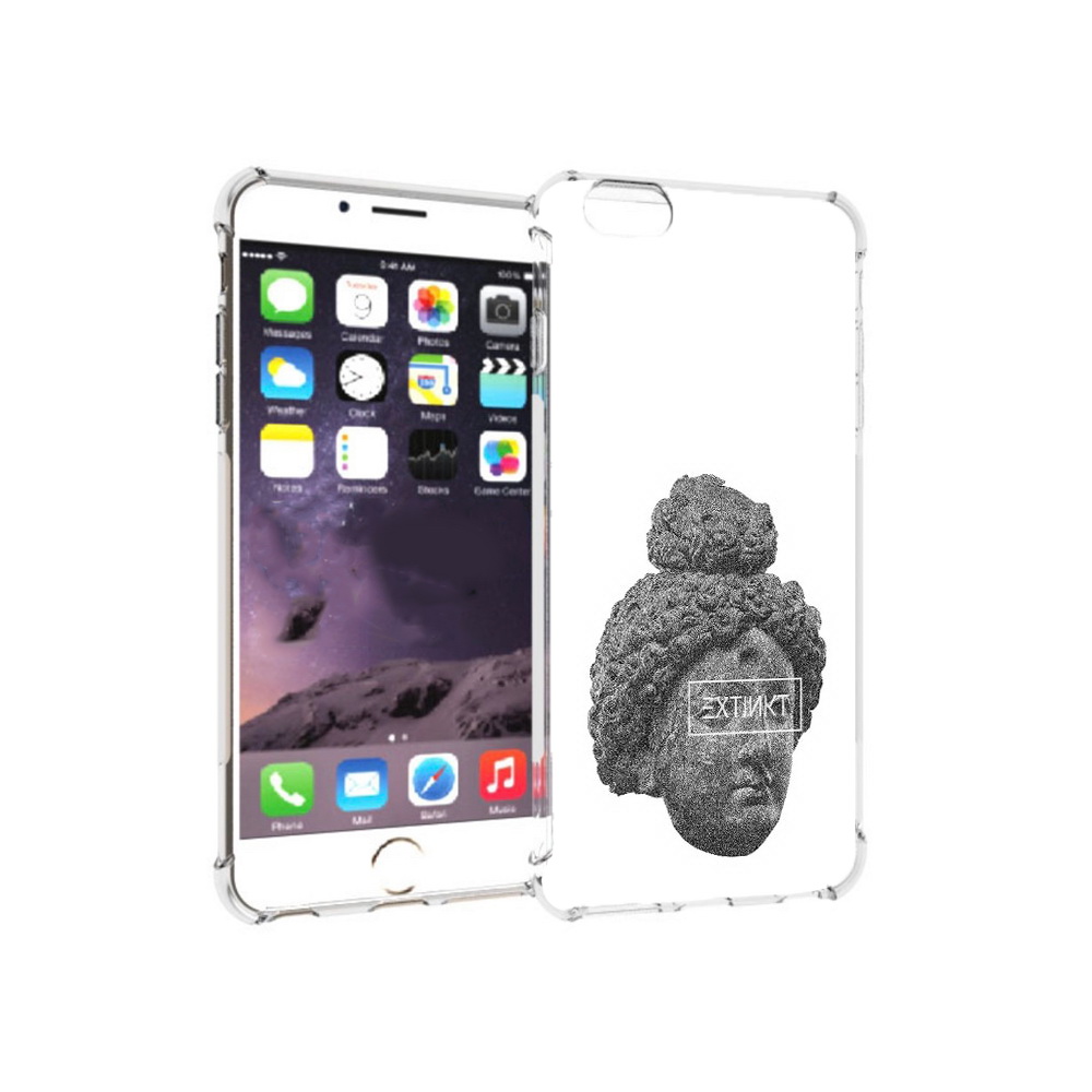 

Чехол MyPads Tocco для Apple iPhone 6 Plus каменное лицо девушки, Прозрачный, Tocco